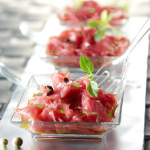 carpaccio buey tres delirium